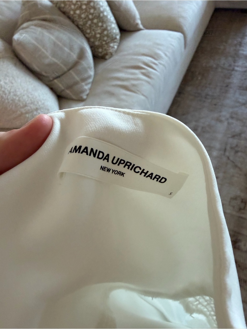 Amanda Uprichard White Halter Wide-Leg Jumpsuit - Picture 4 of 4